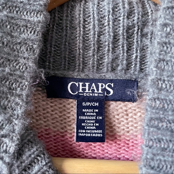 Chaps Women’s Striped Turtle Neck Sweater - Picture 10 of 11